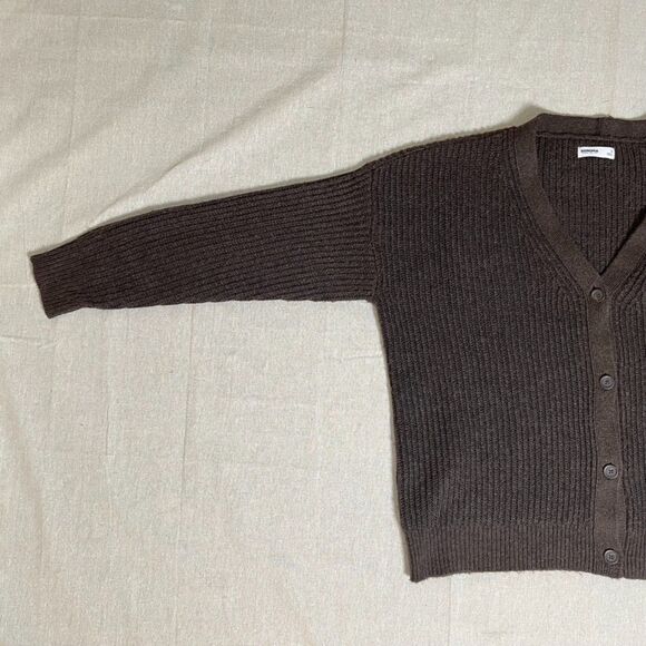 Sonoma Brown Oversized Boyfriend Cardigan Sweater - Small - Picture 5 of 9